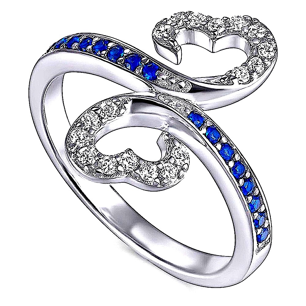 NEW HEART HALO RING, WHITE GOLD PLATED 925 SILVER, LOVE RING, CUTE RING, SIZE 6